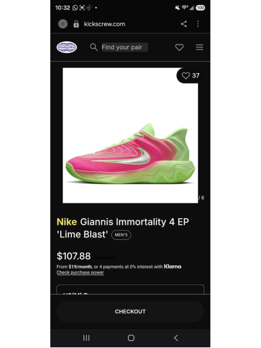 Nike Giannis Immortality 4 EP kid's Basketball Sneakers Pink/Green
